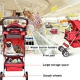 thumbnail image 7 of Dkelincs 4 Wheels Dog Stroller for Medium Cats and Dog with Cup Holder, Red, 7 of 7