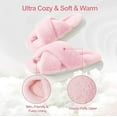 thumbnail image 7 of Womens Slippers Fluffy Slippers Ultra Comfy Open Toe House Slippers Memory Foam Non-slip Indoor Outdoor Slippers Fuzzy Slippers Soft Thick Sole, 7 of 7