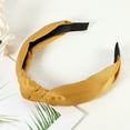 thumbnail image 6 of Unique Bargains Silk Knotted Headband Hairband for Women 1.2 Inch Wide Yellow, 6 of 7