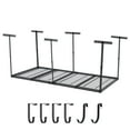 thumbnail image 2 of EDTara 4x8ft Adjustable Overhead Garage Storage Rack, Ceiling Storage System With 4 Vertical Posts, 22"-40" Height and 660lbs Capacity, 2 of 7