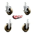 thumbnail image 2 of 4 Inch High Temp Phenolic Wheel Swivel 3/4 Inch Square Stem Caster Set 2 Brakes, 2 of 2