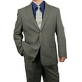 thumbnail image 5 of Stylish 2pc. Men's Regular Fit Dress Suit with 1 Free Pair of Socks - Gray 42R, 5 of 7