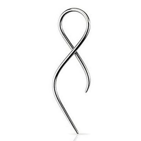 - Earrings Rings 316L Surgical Steel Swirl Twist Tapers - Sold as a pair 16 gauge