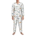 thumbnail image 3 of Kdxio Sea Creatures Men’s Pajama Set Pajamas For Men 2 Piece PJ Set with Men Pajama Pants and Long Sleeve T-Shirt Lounge Set-Large, 3 of 7
