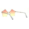 thumbnail image 2 of Womens Rimless Star Shape Hippie Groove Pimp Sunglasses Pink Yellow, 2 of 4