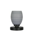 thumbnail image 1 of Toltec 51-MB-4022 Luna Accent Table Lamp Shown In Matte Black Finish With 5" Gray Matrix Glass, 1 of 1