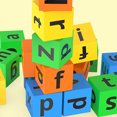 thumbnail image 2 of Word Scramble Puzzle Game - Wooden Letter Dice & Vocabulary Cards for Brain Teaser, Spelling Practice & Cognitive Skill Development (16 Dice + 40 Cards), 2 of 7