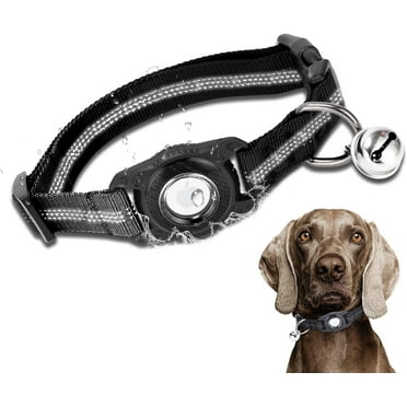 AirTag Cat Dog Collar,Adjustable Apple Air Tag Cat Dog Collar, Reflective Nylon Cat Dog Collar with IPX8 Waterproof AirTag Holder Case, Integrated Air Tag Pet Collar for Cats Dogs