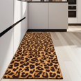 thumbnail image 4 of Brown and Black Leopard Print Kitchen Rug Mat,Kitchen Runner Rugs Non Skid Washable,Decorative Kitchen Floor Mats for Kitchen,Sink,Laundry,17"X47", 4 of 5