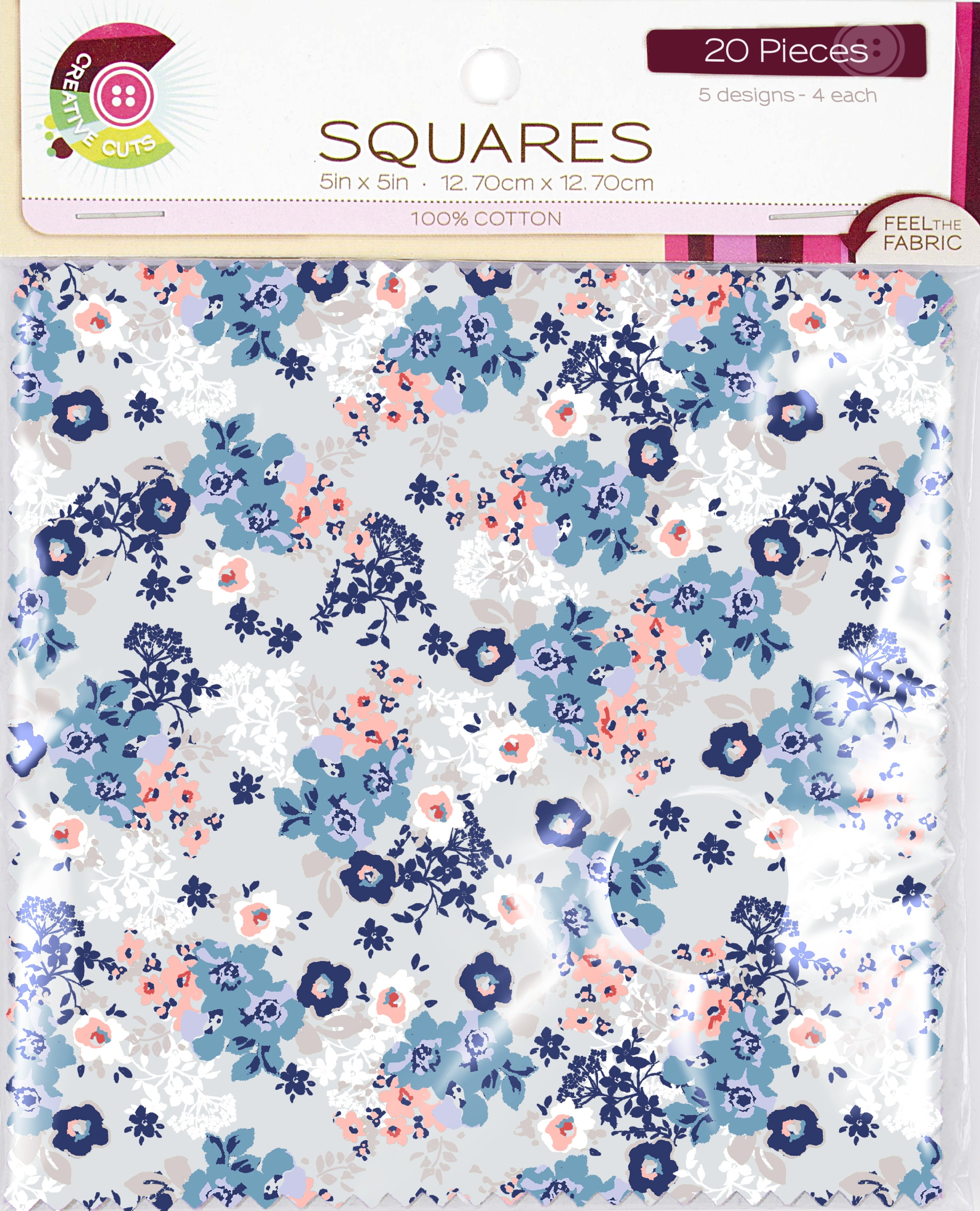 Create It by Fabric Editions, Inc., 100 Cotton, 5"x5" PreCut Fabric