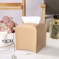 thumbnail image 2 of Tissue box cover Square leather - Tissue box Bathroom decor cube tissue holderoff-white, 2 of 6