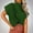 Green, variant on Women's Mock Neck Knit Summer Tops Loose Fit Trendy Dolman Short Sleeve Cropped Sweater Shirts Blouse with Pocket