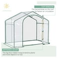 thumbnail image 4 of BNHHYYDS Portable Walk-in Greenhouse 6 x 3 x 6 with PVC Cover Steel Frame Garden Hot House Zipper Door Top Vent, 4 of 9