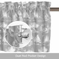 thumbnail image 6 of Farmhouse Animal Valance Curtain for Windows Rustic Plants Bird Silhouette Abstract Tree Rod Pocket Curtain Valances Short Window Treatments Panels for Kitchen Bathroom Laundry Basement 54 x 18 Inch, 6 of 9