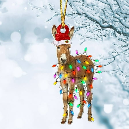 

VERMON Hanging Pendant Home Decor Smooth Edge Useful Cute Chicken Lion Deer Christmas Tree Decoration Pendant