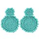 thumbnail image 2 of Pendientes grandes Yashi de perlas de vidrio hechos a mano Modelo negro código 9175 negro, 2 of 4