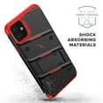 thumbnail image 4 of ZIZO BOLT Series iPhone 11 Case - Heavy-duty Military-grade Drop Protection w/ Kickstand Included Belt Clip Holster Tempered Glass Lanyard - Black / Red, 4 of 6