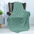 thumbnail image 4 of Fish Soft Flannel Fleece Throw Blanket, Ornamental Creatures with Abstract Design Stripes Triangles and Dots School of Fish, Cozy Plush for Indoor and Outdoor Use, 50" x 60", Multicolor, by Ambesonne, 4 of 5