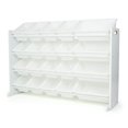 thumbnail image 1 of Humble Crew Organizador de juguetes extragrande con 20 contenedores de plástico - Estante de almacenamiento blanco/blanco con estantes de 4 niveles Seguridad antivuelco para habitaciones de niños, sal, 1 of 1