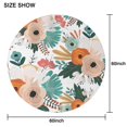 thumbnail image 6 of Pioneer Flower Floral Print Pattern Round Tablecloth 60"x60",Wrinkle Wipeable Table Cloth for Kitchen Dining Room Picnic Patio Party, 6 of 6