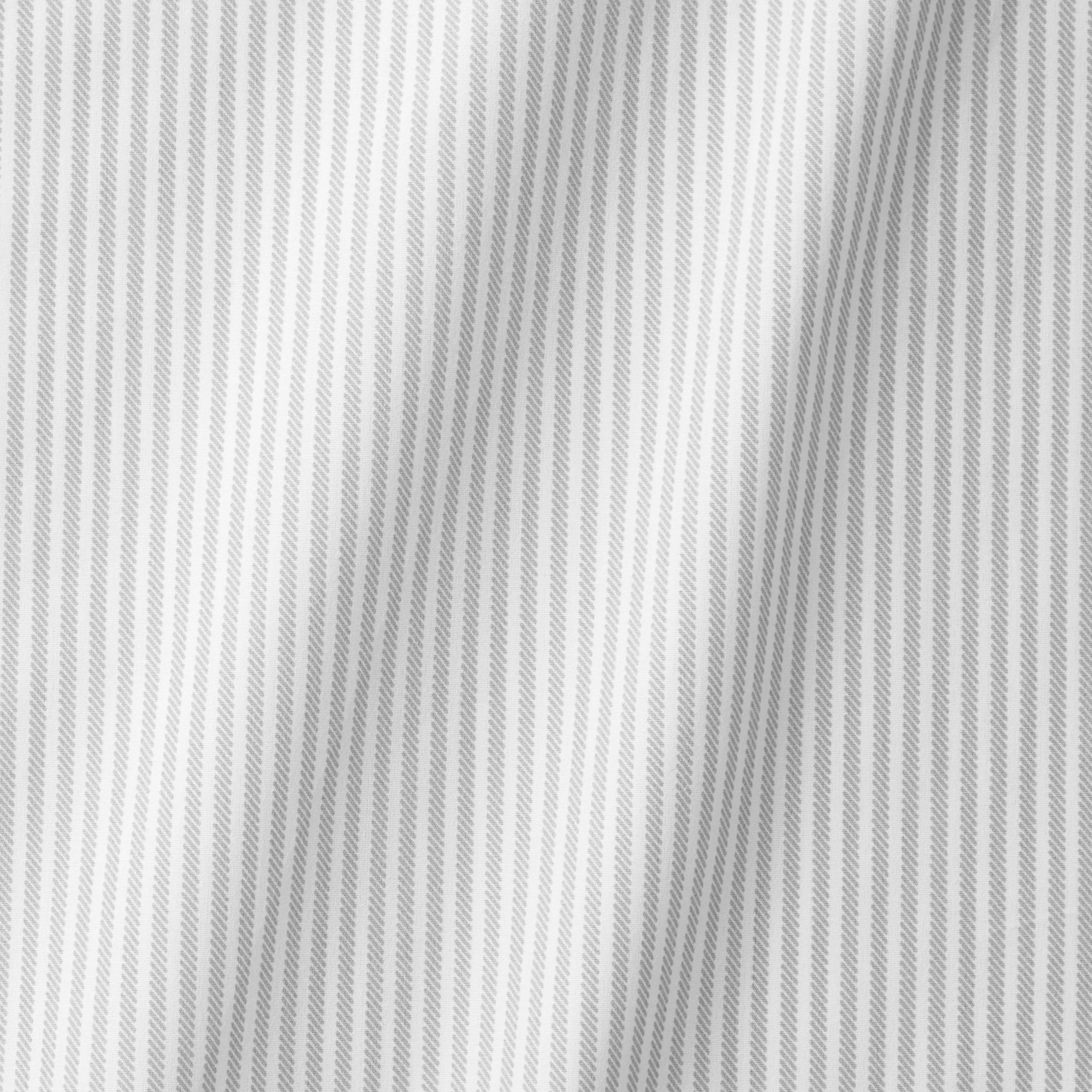 Mainstays 4-Piece 300 Thread Count Grey Stripe- CVC Cotton Blend Bed Sheet Set, King(Adult), King Sheet Set