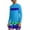 Blue, variant on Boys Long Sleeve Upf 50+ Skin-Guard Swim Shirt and Shorts Set Hawaiian Printed 2-Pc Swimsuit for Summer Beach Vacation