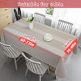 thumbnail image 5 of 100% Waterproof Rectangle PVC Tablecloth, Vinyl Table Cloth Cover Oil Proof Spill Proof Wipeable Table Cloths for Indoor and Outdoor Use(Brown,60X84IN), 5 of 6