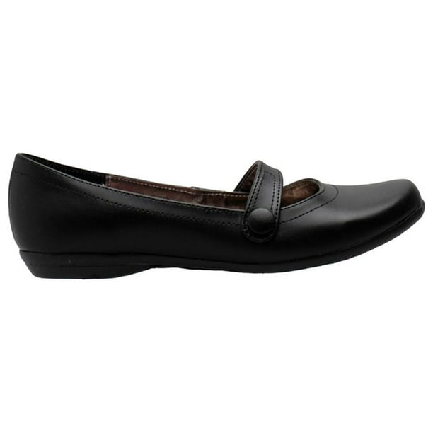Zapatos Flats Perla Negra Escolares Formales NEGRO 23