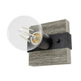 thumbnail image 2 of Hunter - Donelson 1-light Brushed Iron, Small Sconce Light, Dimmable, Rustic Style, for Bedrooms, Dining, Living Rooms - 13050, 2 of 7