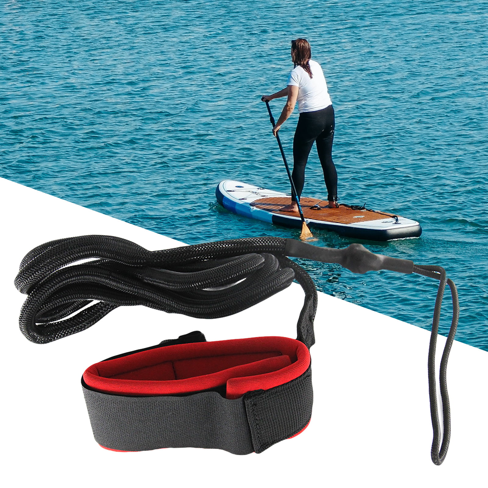 Surfboard Leash for Ankle Beach Accessories for Adults 6ft 7ft 9ft Maximum Strength Lightweight Kink-Free for Short Board Long Board SUP Paddle Board Paddleboard Boogie Boards 