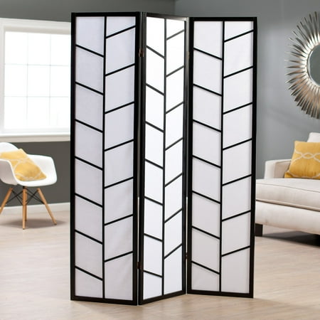 Climbing Branches 3-Panel Screen Room Divider - Black