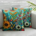 thumbnail image 3 of Shiartex Summer Throw Pillow CoversOutdoor Pillowcases Home Decorative Pillows for Couch Sofa Bed Breathable  with Hidden Zipper Sunflower, 3 of 5