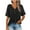 Black, variant on Women Fashionable And Comfortable Fashion Casual Button V-Neck T-Shirt Loose And Elastic Non Positioning Printing Top