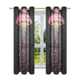 thumbnail image 7 of Yayeee Window Curtains Light Filtering 63"x42" Grommet Panel Pair Home Living Room Decor, UFO with Hearts Pattern, 7 of 7
