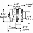thumbnail image 7 of Powermaster 17861 Alternator; CS130; 105 Amp; Small Case; OE Wiring; w/6 Groove Pulley; Left Mount; Chrome;, 7 of 7