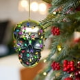 thumbnail image 3 of Clearance! DIY Horror Skull For Christmas Tree Decoration Car Rearview Mirror Pendant Crafts Collection 3.9*2.4*0.4 in F, 3 of 7
