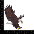 thumbnail image 2 of Bald Eagle Landing Embroidered Iron-On Patch, 3.88 Inch x 3 Inch, 2 of 4