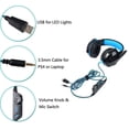 thumbnail image 3 of MERIGLARE Stereo gaming headset, over ear headphones with microphone for , PC, blue, 3 of 9