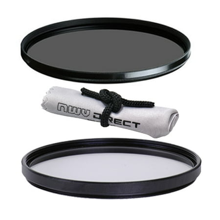 Vivitar High Grade 72mm UV (Skylight 1A) Filter, Vivitar High Grade 72mm Circular Polarizing Filter, & Nwv Direct Microfiber Cleaning