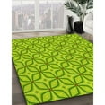 thumbnail image 3 of Ahgly Company Machine Washable Indoor Square Transitional Dark Lime Green Area Rugs, 3' Square, 3 of 7