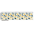 thumbnail image 3 of Nautical Fabric by the Yard Upholstery, Graphical Illustration of Ornamental Bizarre Fish Silhouettes Smiling, Decorative Fabric for DIY and Home Accents, Orange Dark Teal White by Ambesonne, 3 of 5