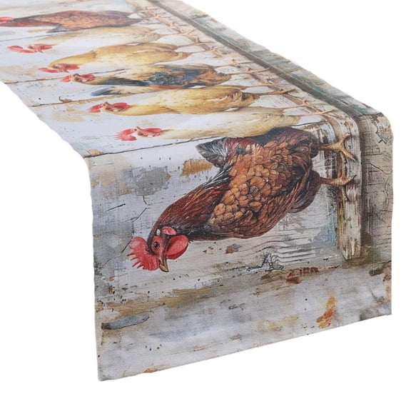 Four Chickens In A Row Table Runner - 13x36 - Park Designs