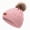 Pink, variant on Autumn And Winter Pullover Hat Children's Double Ear Hat Solid Color Cute Knitting Yarn Men's And Women's Baby Hat,One Size,Black Hat
