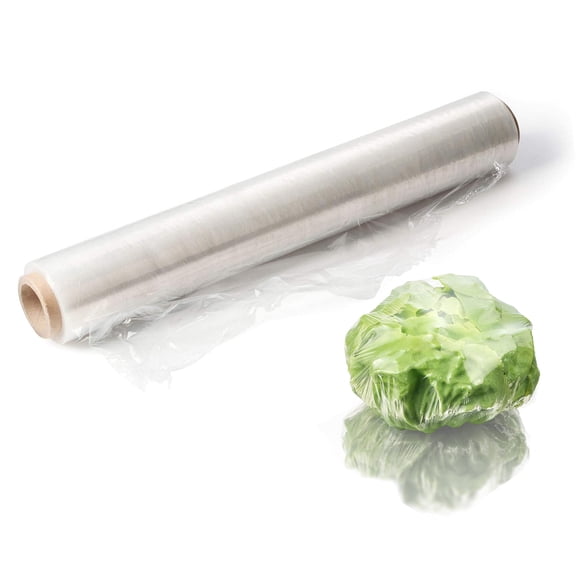 4 Rolls Food Service PVC Wrap Film - 24" x 2000' with Cutter Box. Commercial Grade Film for Bakery, Deli, Restaurant, Kitchen.