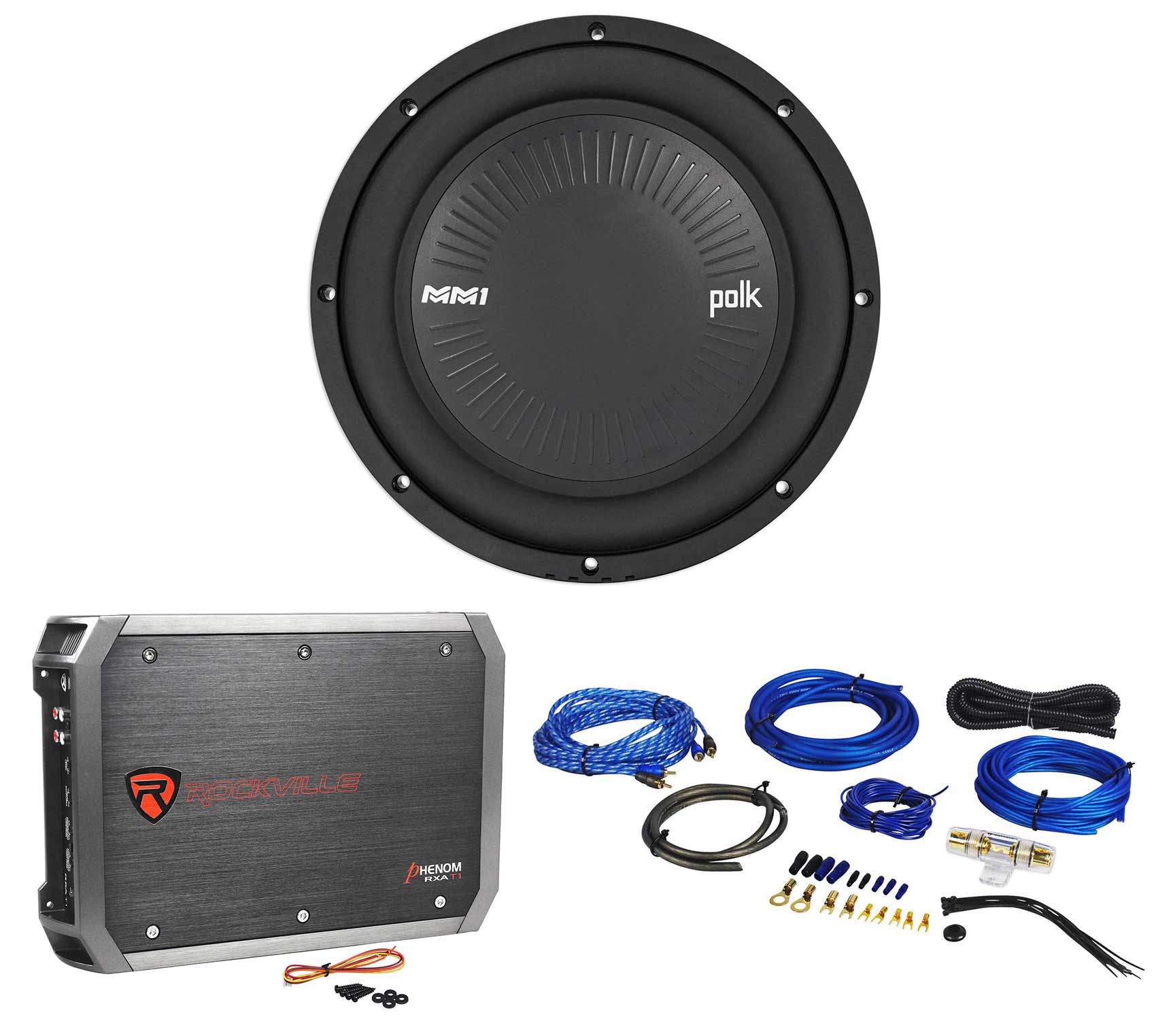 Polk Audio MM1042SVC 10” 1200 Watt SVC Car Audio Subwoofer+Amplifier