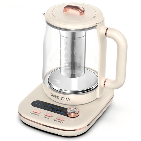 PANCERKA Health Pot, 1.8L/60.87Oz Electric Immersion Kettle, Electric Kettle Tea Maker With Infuser, Multifunctional Health Kettle, Reinforced Glass Kettle, Detachable Filter, Versatile Kettle, Glass