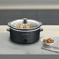 thumbnail image 3 of West Bend Slow Cooker 6-Quart Manual Crockery Style with Oval Ceramic Crockpot and Glass Lid, 330-Watts, Black, 3 of 5