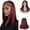 16"Red, variant on Queentas 16 Inch Red Straight Headband Wig for Women– Heat Resistant Synthetic, Glueless with Ice Silk Band, Natural Look for Daily Wear