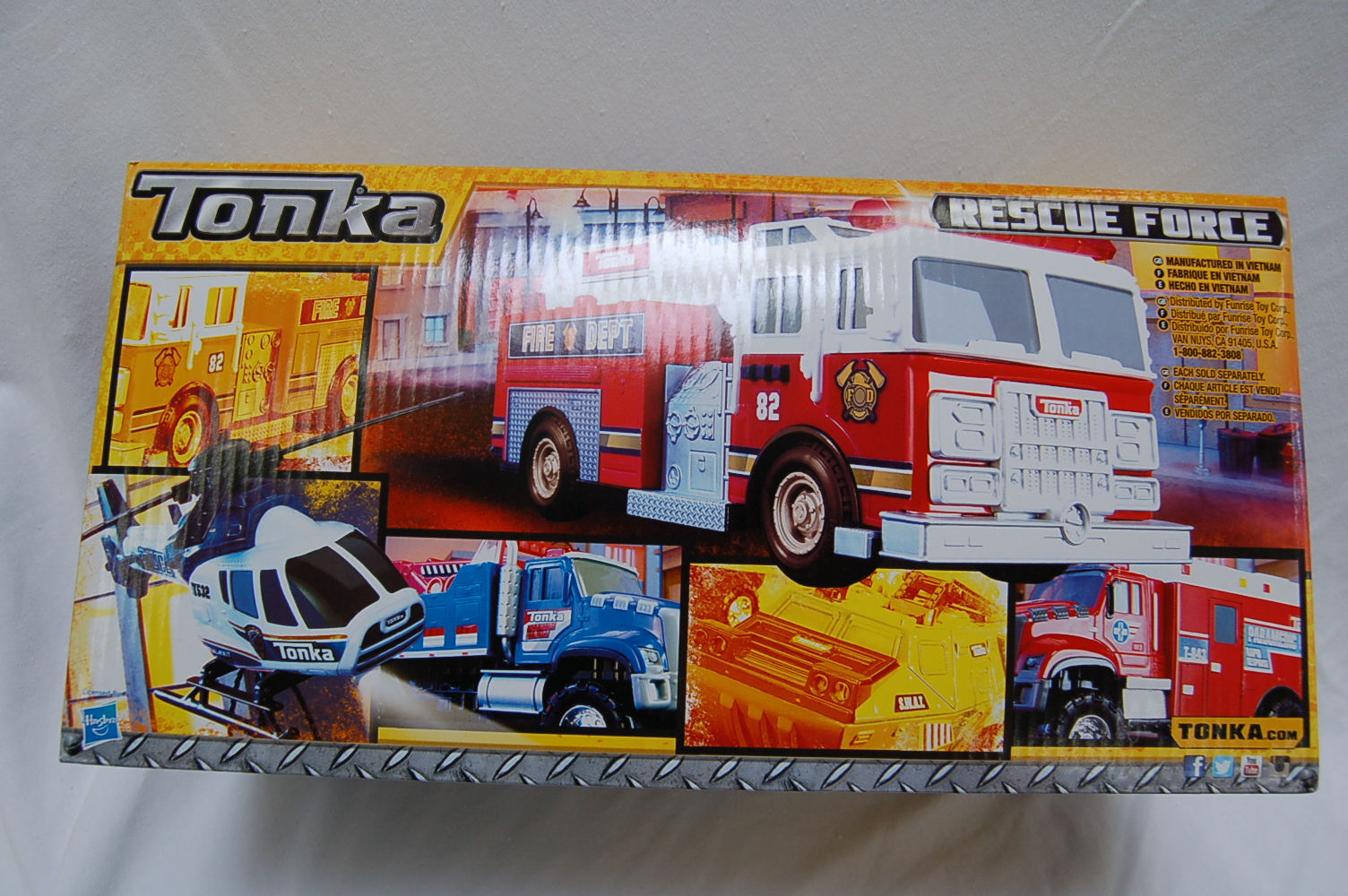 tonka rescue force fire rescue helicopter red and white