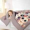 thumbnail image 5 of Feelyou Cute Funny Kitten Bedding Comforter Set for Child, Kawaii Cat Twin Comforter Sets, Cartoon Animal Theme Reversible Bedding Set, Super Cozy Room Decor, 2pcs, 5 of 9